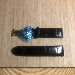 Jacob & Co Blk Alligator Leather Watch Band Strap & Clasp